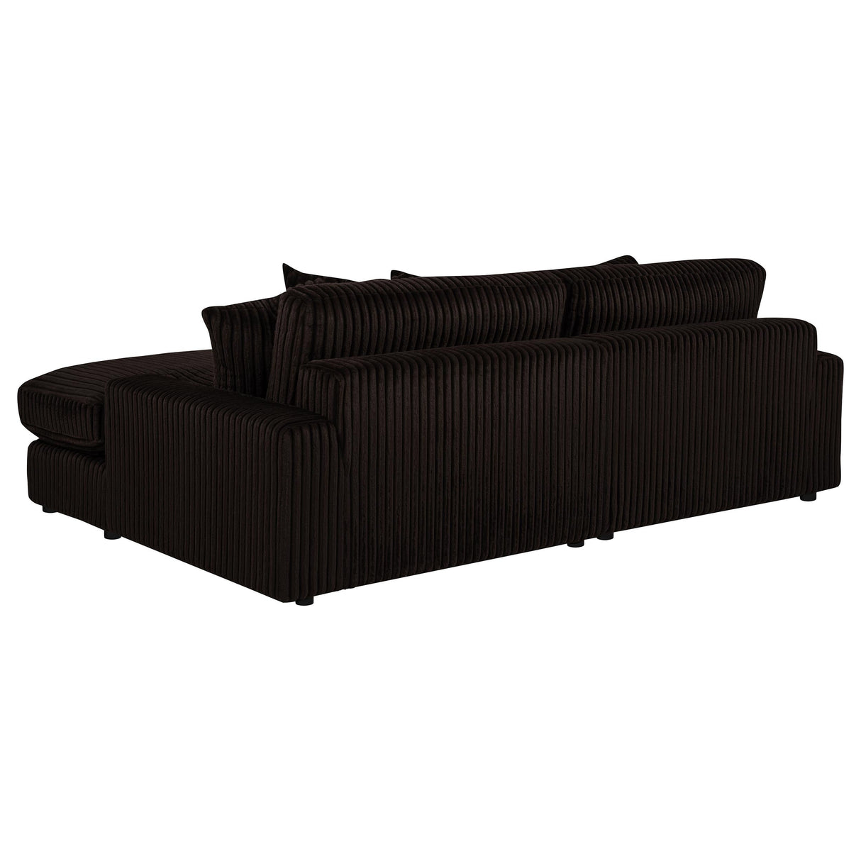 Blaine Chocolate Upholstered Reversible Chaise Sectional Sofa by Coaster at Eve Furniture