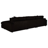 Blaine Chocolate Upholstered Reversible Chaise Sectional Sofa by Coaster at Eve Furniture