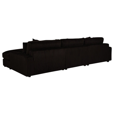 Blaine Chocolate Upholstered Reversible Chaise Sectional Sofa by Coaster at Eve Furniture
