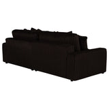 Blaine Chocolate Upholstered Reversible Chaise Sectional Sofa by Coaster at Eve Furniture