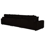 Blaine Chocolate Upholstered Reversible Chaise Sectional Sofa by Coaster at Eve Furniture