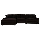 Blaine Chocolate Upholstered Reversible Chaise Sectional Sofa by Coaster at Eve Furniture