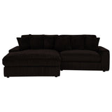 Blaine Chocolate Upholstered Reversible Chaise Sectional Sofa by Coaster at Eve Furniture