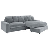Blaine Fog 2-Piece Upholstered Reversible Chaise Sectional by Coaster at Eve Furniture