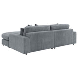 Blaine Fog 2-Piece Upholstered Reversible Chaise Sectional by Coaster at Eve Furniture