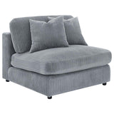 Blaine Fog 3-Piece Upholstered Reversible Chaise Sectional by Coaster at Eve Furniture