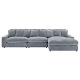 Blaine Fog 3-Piece Upholstered Reversible Chaise Sectional by Coaster at Eve Furniture