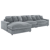 Blaine Fog 3-Piece Upholstered Reversible Chaise Sectional by Coaster at Eve Furniture