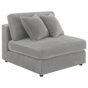 Blaine Fog Upholstered Armless Chair by Coaster at Eve Furniture
