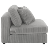 Blaine Fog Upholstered Armless Chair by Coaster at Eve Furniture