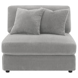 Blaine Fog Upholstered Armless Chair by Coaster at Eve Furniture