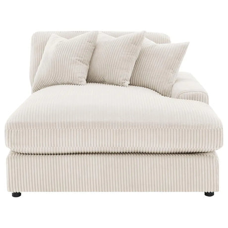 Blaine Sand 2-Piece Upholstered Reversible Chaise Sectional by Coaster at Eve Furniture