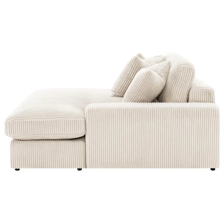 Blaine Sand 2-Piece Upholstered Reversible Chaise Sectional by Coaster at Eve Furniture