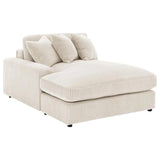 Blaine Sand 2-Piece Upholstered Reversible Chaise Sectional by Coaster at Eve Furniture