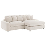 Blaine Sand 2-Piece Upholstered Reversible Chaise Sectional by Coaster at Eve Furniture