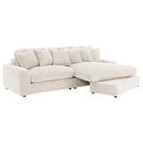 Blaine Sand 2-Piece Upholstered Reversible Chaise Sectional by Coaster at Eve Furniture