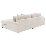 Blaine Sand 2-Piece Upholstered Reversible Chaise Sectional by Coaster at Eve Furniture