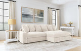 Blaine Sand 2-Piece Upholstered Reversible Chaise Sectional by Coaster at Eve Furniture