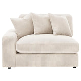 Blaine Sand 3-Piece Upholstered Reversible Chaise Sectional by Coaster at Eve Furniture