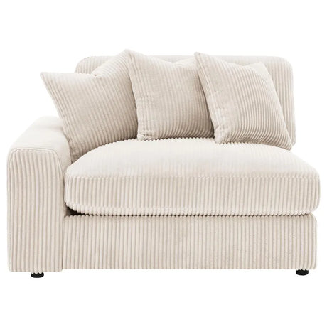 Blaine Sand 3-Piece Upholstered Reversible Chaise Sectional by Coaster at Eve Furniture