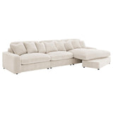 Blaine Sand 3-Piece Upholstered Reversible Chaise Sectional by Coaster at Eve Furniture