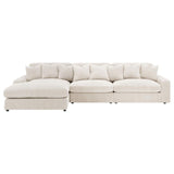 Blaine Sand 3-Piece Upholstered Reversible Chaise Sectional by Coaster at Eve Furniture