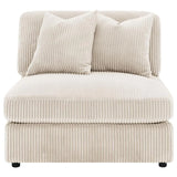 Blaine Sand Upholstered Armless Chair by Coaster at Eve Furniture