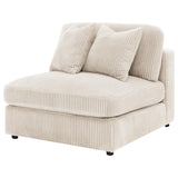 Blaine Sand Upholstered Armless Chair by Coaster at Eve Furniture