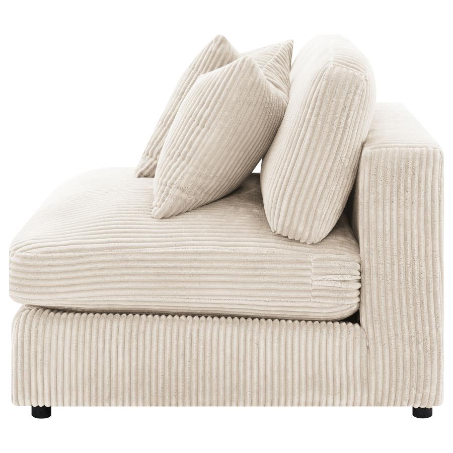 Blaine Sand Upholstered Armless Chair by Coaster at Eve Furniture