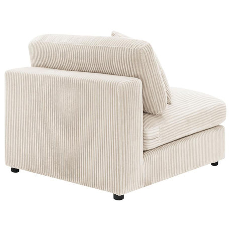 Blaine Sand Upholstered Armless Chair by Coaster at Eve Furniture