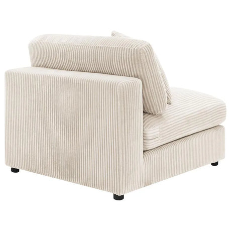 Blaine Sand Upholstered Armless Chair by Coaster at Eve Furniture