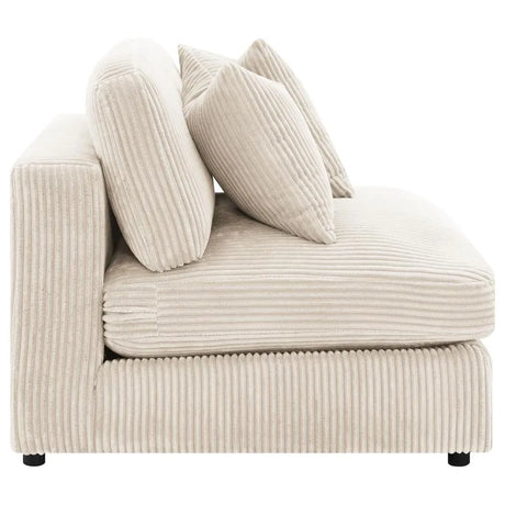 Blaine Sand Upholstered Armless Chair by Coaster at Eve Furniture