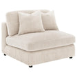 Blaine Sand Upholstered Armless Chair by Coaster at Eve Furniture
