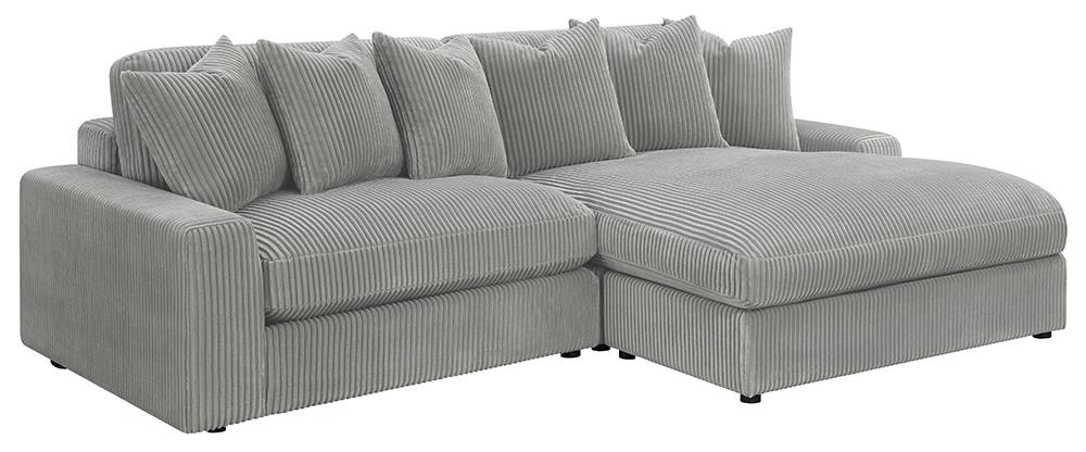 Blaine Upholstered Reversible Sectional Fog