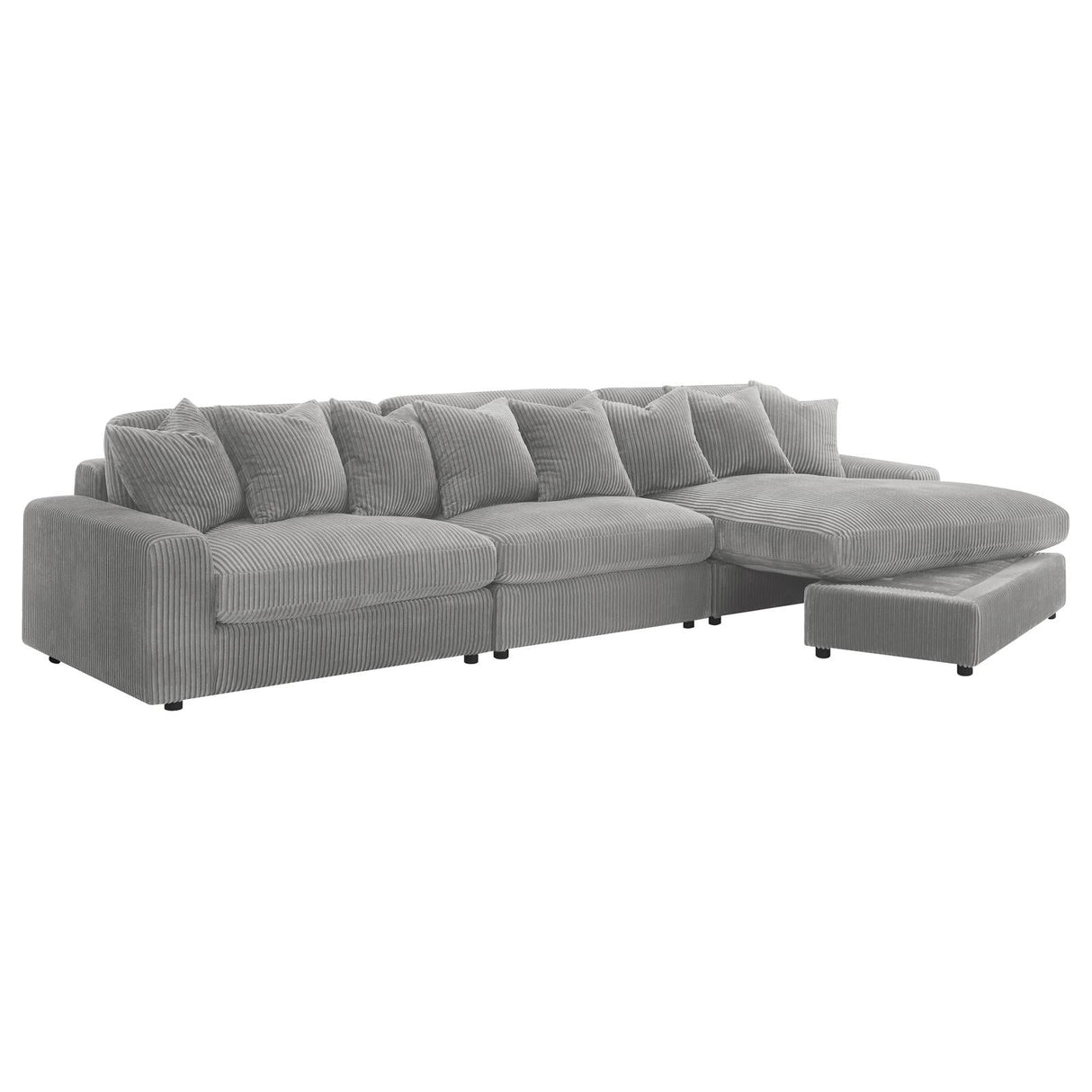 Blaine Upholstered Reversible Sectional Fog