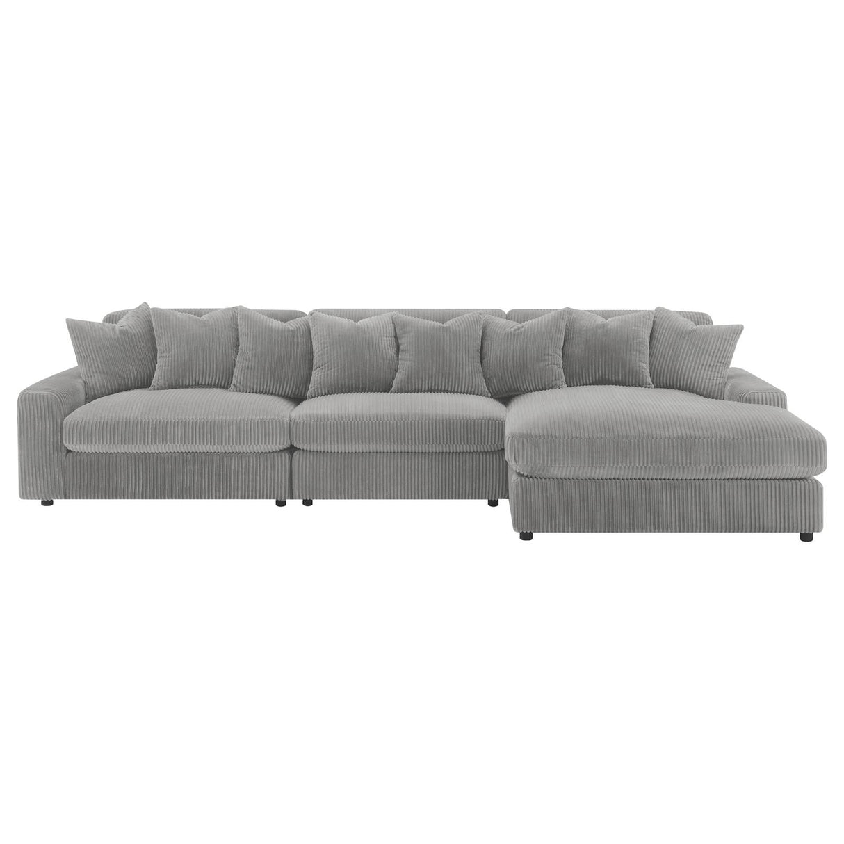 Blaine Upholstered Reversible Sectional Fog