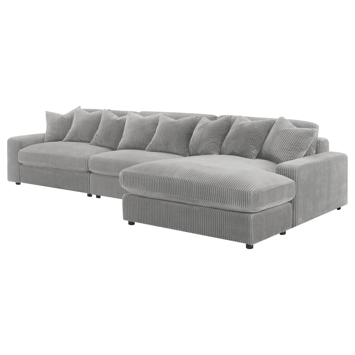 Blaine Upholstered Reversible Sectional Fog