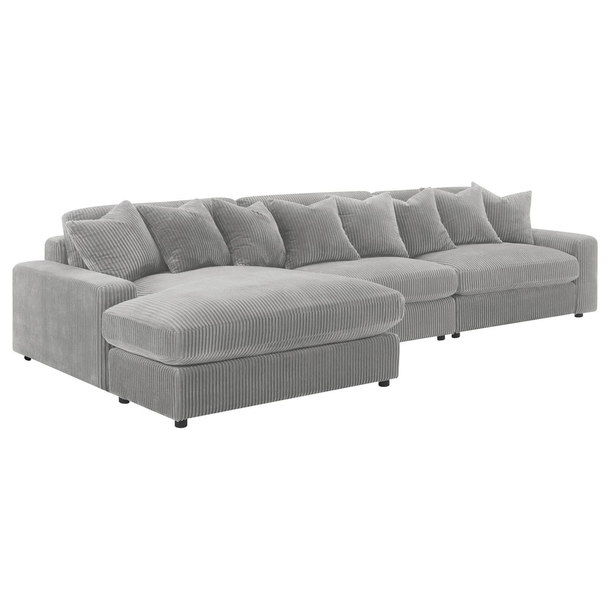 Blaine Upholstered Reversible Sectional Fog