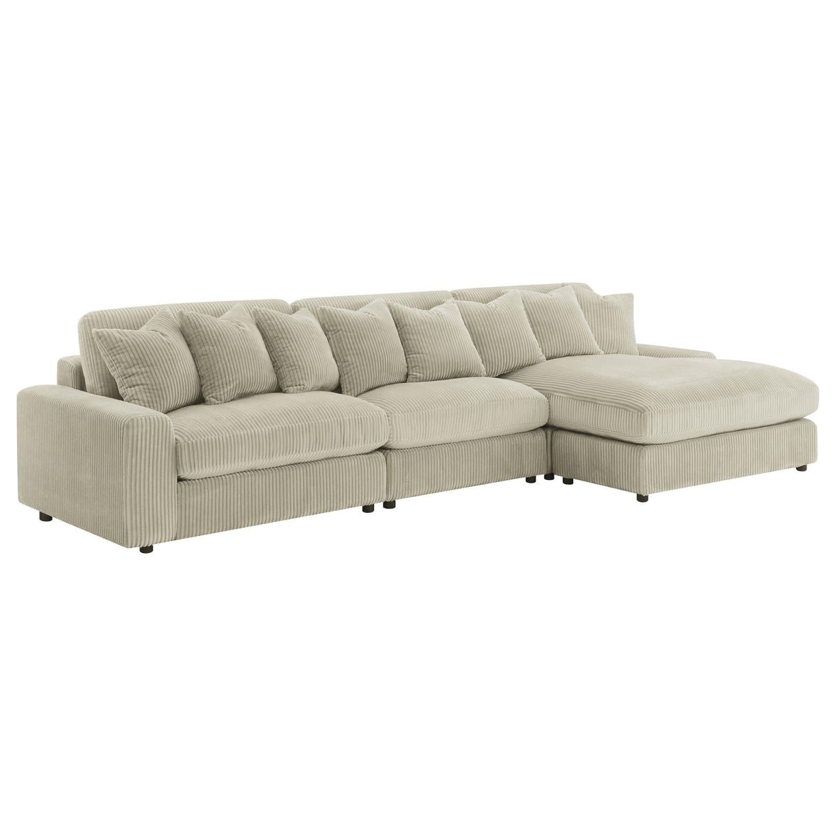 Blaine Upholstered Reversible Sectional Sofa Sand