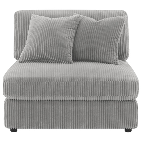 Blaine Fog Upholstered Armless Chair by Coaster at Eve Furniture