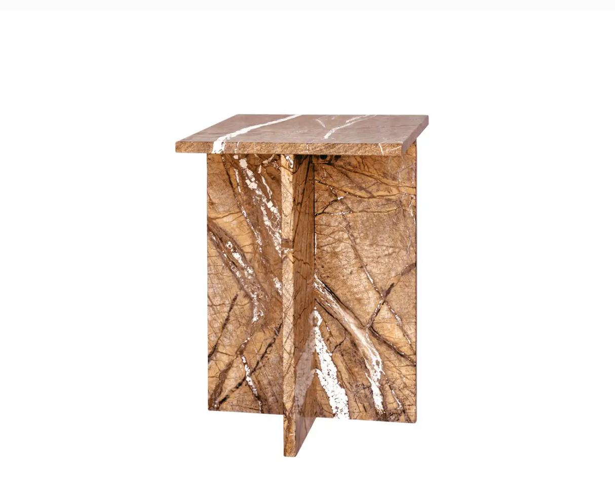 Blair Accent Table Golden Forest Marble by Moe's Home at Eve Furniture