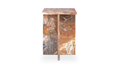 Blair Accent Table Orange Levante Marble by Moe's Home at Eve Furniture