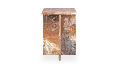 Blair Accent Table Orange Levante Marble by Moe's Home at Eve Furniture