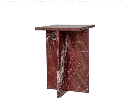 Blair Accent Table Rosso Levanto Marble by Moe's Home at Eve Furniture