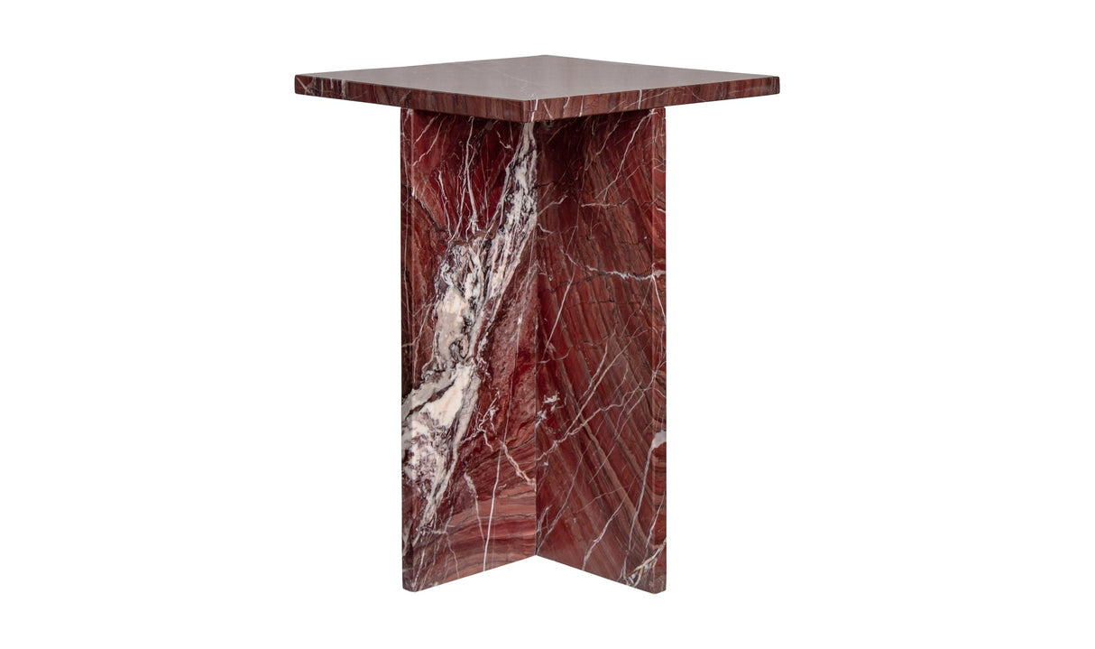 Blair Accent Table Rosso Levanto Marble by Moe's Home at Eve Furniture