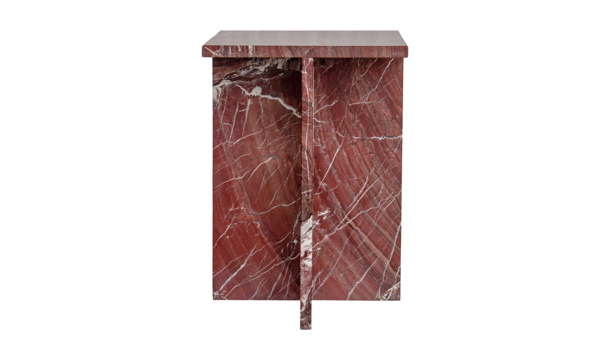Blair Accent Table Rosso Levanto Marble by Moe's Home at Eve Furniture