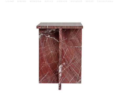 Blair Accent Table Rosso Levanto Marble by Moe's Home at Eve Furniture