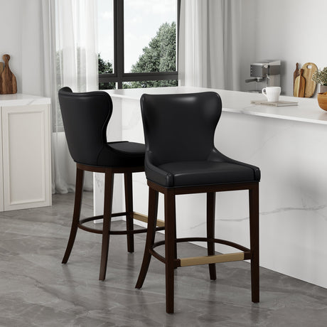 Blair Barstool in Black (set of 2) by Manhattan Comfort at Eve Furniture