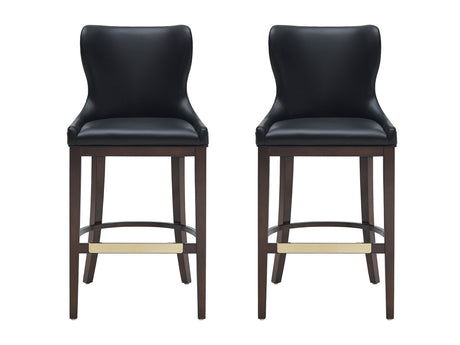 Blair Barstool in Black (set of 2) by Manhattan Comfort at Eve Furniture