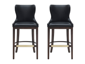Blair Barstool in Black (set of 2) by Manhattan Comfort at Eve Furniture